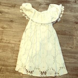 White off the shoulder fiesta dress